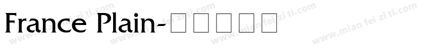 France Plain字体转换